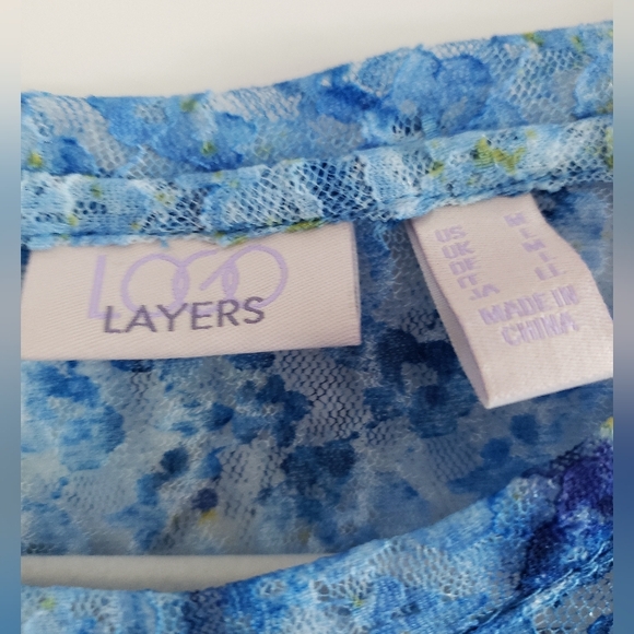 Logo Layers Lace Mesh Top, Size M, never used - Picture 5 of 6